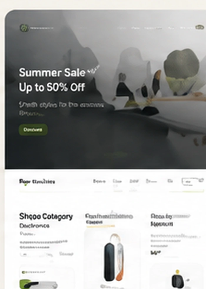 E-commerce website redesign preview