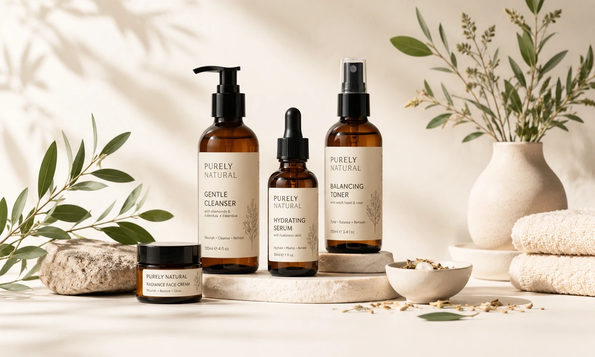 Purely Natural Shopify skincare store project by Ijaz Lal