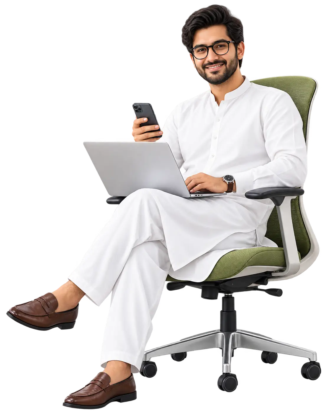 Local SEO specialist with laptop