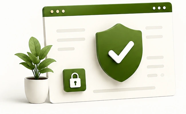 Website protection and maintenance illustration
